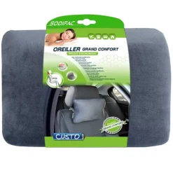 Oreiller voiture mousse mémoire forme housse lavable sangle* Best
