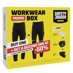 Pack 2 Pantalons Travail Oak Kaki/Noir Extensible 4 Sens*Safety Jogger Online