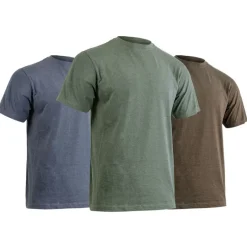 Pack de 3 T-shirts Lincoln Vert Bleu Marron de S à 3XL*LMA Discount