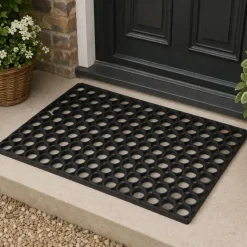Paillasson caoutchouc 60x40x1,2cm antidérapant entrée* Outlet