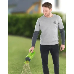 Épandeur à main sortie éventail 2000 ml couvercle et poignée pratique*