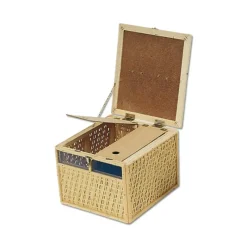 Panier osier 2 loges en osier de haute qualité 30 x 27,5cm* New