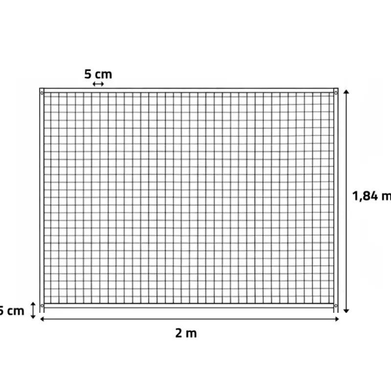 Panneau de chenil maille carrée 2m - Hauteur 184cm* Hot