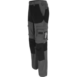 Pantalon de travail homme Hector ® - Poches multiples - Extensible 4 directions - Noir/Charbon*Herock