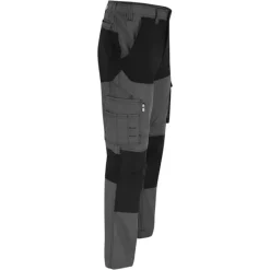 Pantalon de travail homme Hector ® - Poches multiples - Extensible 4 directions - Noir/Charbon*Herock