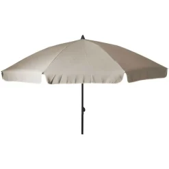 Parasol de jardin inclinable Ø 2 m taupe - Toile polyester 180 g/m² - Protection UPF 30+* Discount