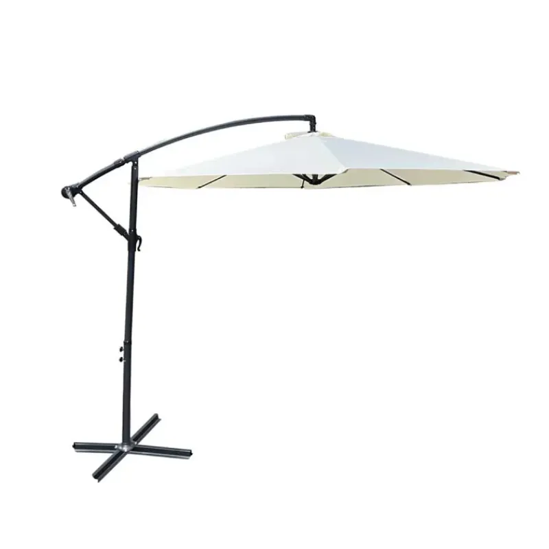 Parasol déporté Azur 3m - Toile polyester naturel résistante* Outlet