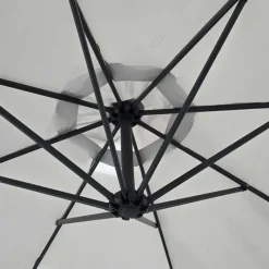 Parasol déporté Azur 3m gris - Protection solaire robuste et élégante* Discount