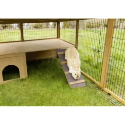 Parc extérieur en pin pour petits animaux avec abri* Sale