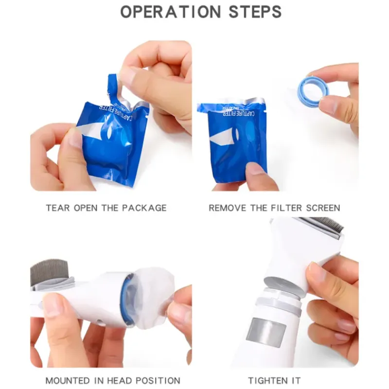 Peigne électrique anti-poux autonomie 4-6h LED 3 niveaux silencieux* Discount