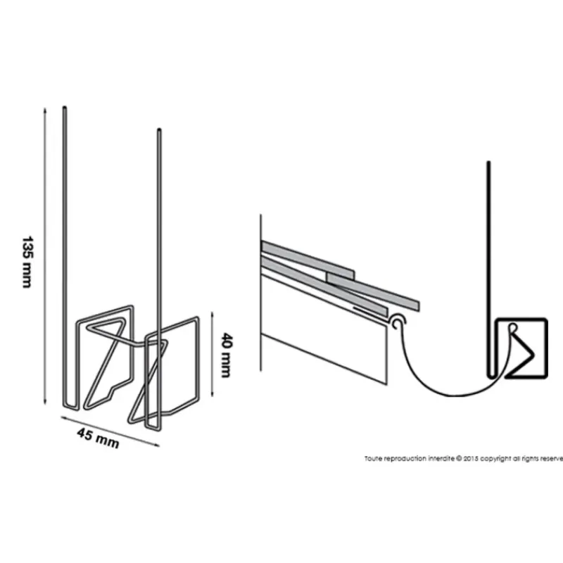 Pics anti-pigeon spécial gouttières galvanisé lot de 240* Clearance