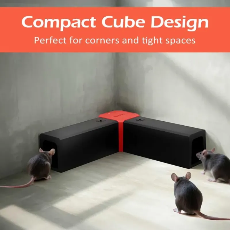 Piège à rongeurs d'angle électrique USB - 2 tunnels - 2000V* Best