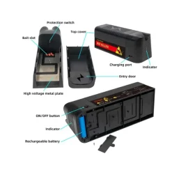 Piège à souris électrique USB - 2500V - 30 chocs par recharge* Hot