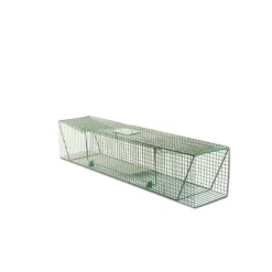 Piège à trappes type US 2 entrées maille acier vert 125x26x26cm* Clearance