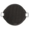 Plancha ronde barbecue réversible fonte émaillée Ø43cm 6-8 pers*Vaello Discount