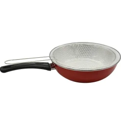 Poêle à friture 26 cm avec panier égouttoir en acier* Best