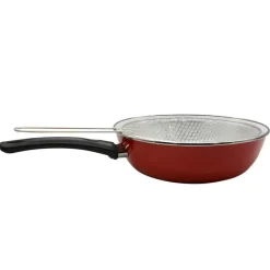 Poêle à friture 26 cm avec panier égouttoir en acier* Best