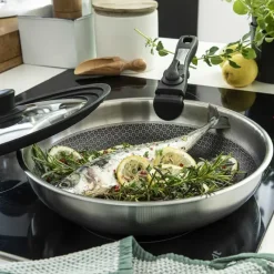 Poêle acier inoxydable nid d'abeille 20 cm*Pradel France Outlet