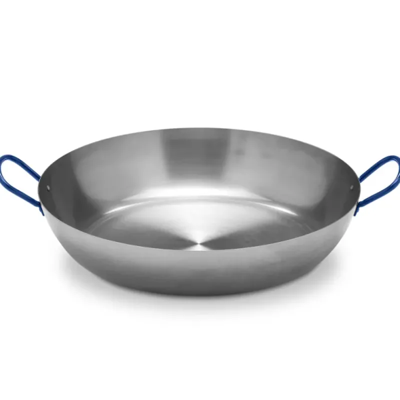 Poêle Lyonnaise polie avec anses Acier poli 40cm*Vaello Outlet