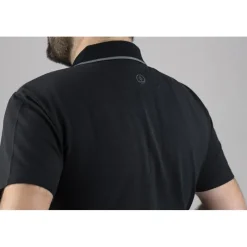 Polo Homme ® Noir - Manches Courtes Col Chemise*LMA Clearance
