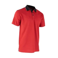Polo Homme ® Rouge - Manches Courtes Col Chemise - Coton Polyester*LMA Outlet