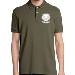 Polo kaki 100% coton manches courtes logo 3*Keiler Hunter Sale