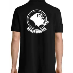 Polo noir manches courtes logo 2*Keiler Hunter Clearance