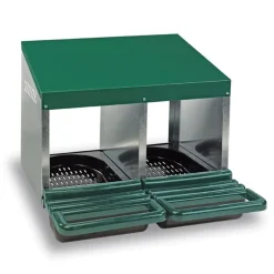 Pondoir poule pro en tôle galvanisée 2 nids*GAUN New