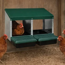Pondoir poule pro en tôle galvanisée 2 nids*GAUN New
