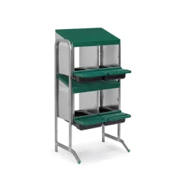 Pondoir poule pro en tôle galvanisée vertical 4 nids*GAUN