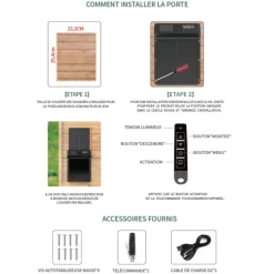 Portier automatique solaire télécommande et application Smartphone* Outlet