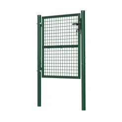 Portillon grillagé 1x1m maille 50mm vert avec serrure et poignées* New