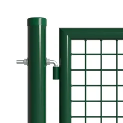 Portillon grillagé 1x1m maille 50mm vert avec serrure et poignées* New