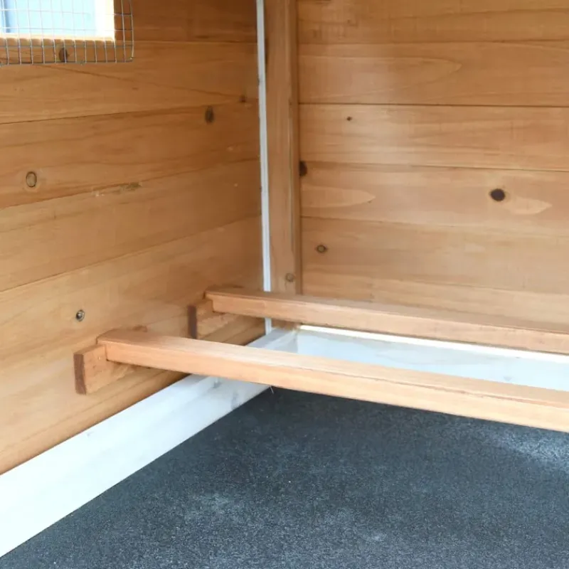 Poulailler bois 3 poules Confort toit plastique 112 x 77 x 92 cm*Ducatillon New