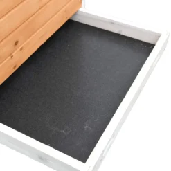 Poulailler bois 3 poules Confort toit plastique 112 x 77 x 92 cm*Ducatillon New