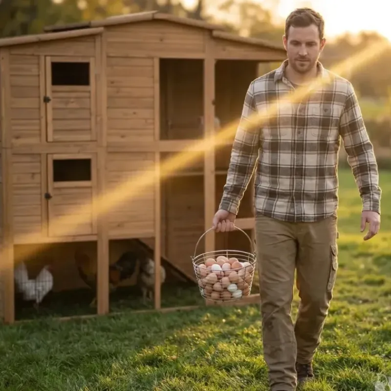 Poulailler Bois 2 étages 10-15 poules 222X115 X200 cm sol PVC*