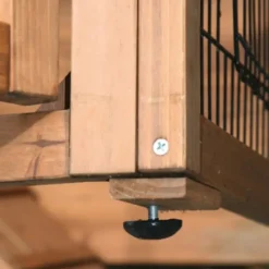 Poulailler Bois 2 étages 10-15 poules 222X115 X200 cm sol PVC*