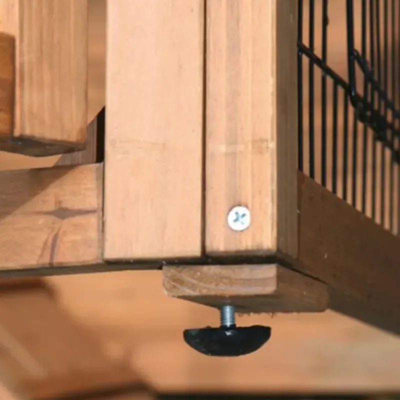 Poulailler Bois 2 étages 10-15 poules 222X115 X200 cm sol PVC*