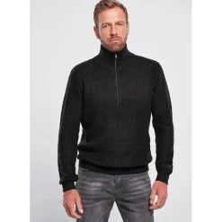 Pull Troyer Noir à Col Camionneur - ® Homme*Brandit Discount
