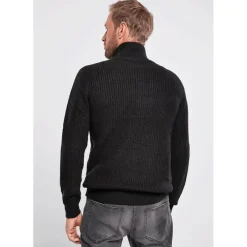 Pull Troyer Noir à Col Camionneur - ® Homme*Brandit Discount