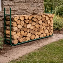 Range bûche métallique 120x90x20 cm - Support bois de chauffage*