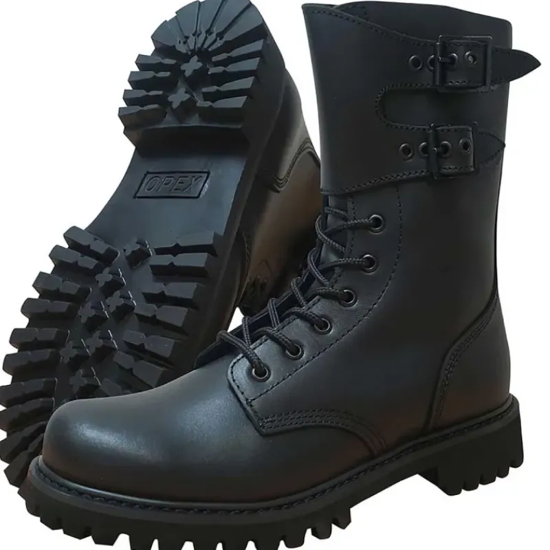 Rangers Militaires Cuir Noir - Semelle Goodyear® - Homme - DCA France* New