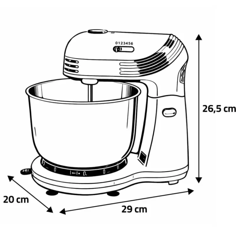 Robot pâtissier maison 6 vitesses 250 W* Discount