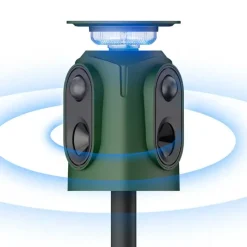Répulsif Électronique Solaire 360° à Ultrasons et Flash - Étanche IP65* Hot