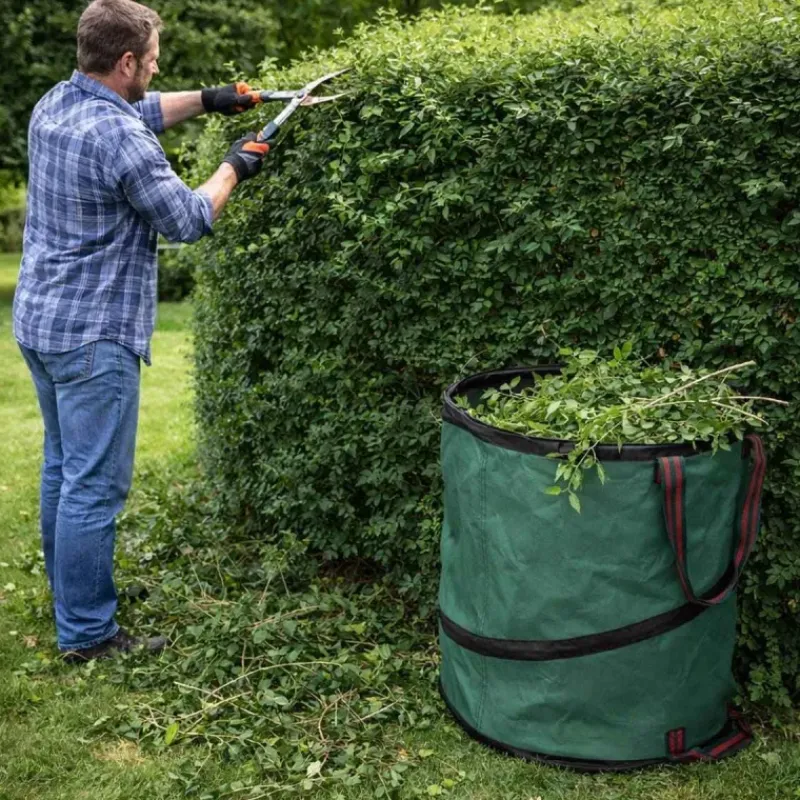 Sac à déchets vert polyester diamètre 55 cm* Sale