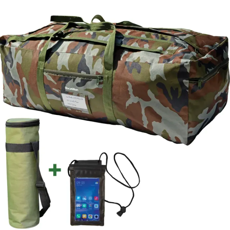 Sac camo 70 l avec Etui étanche Téléphone et Porte Bouteille Isotherme* Best