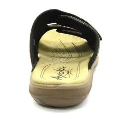 Sandales Dixit confort à scratch cuir lycra marron 40 à 46*Ayoka Hot