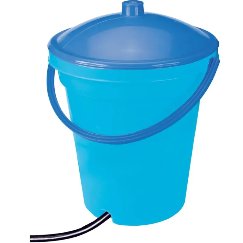 Seau abreuvoir 18L avec raccord de tuyau pour volailles et lapins -*Novital Discount