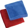 Serpillères pour balai en microfibre bleues et rouges Lot de 4* Discount
