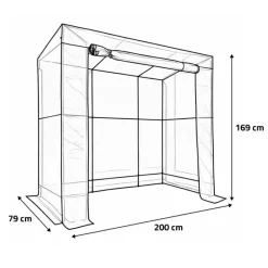 Serre à tomates jardin 79 X 200 X 169 cm* Sale
